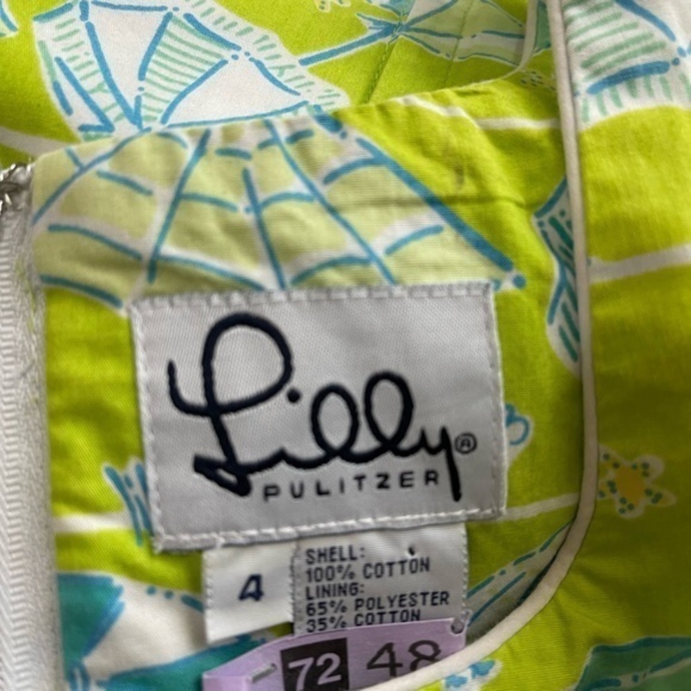 Lilly Pulitzer VTG Shift Umbrella Print Sundress 4 - Picture 2 of 4